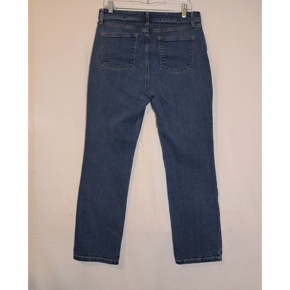 LL Bean Straight Leg Jeans Women's Size 12 Reg Blue‎ Classic Fit - Picture 2 of 10
